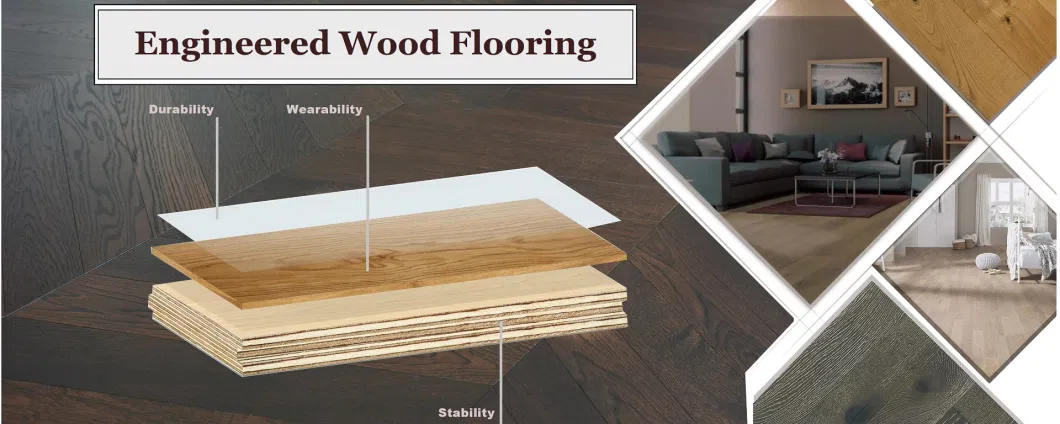 Big Plank Brushed Surface Oak Engineered Wood Flooring