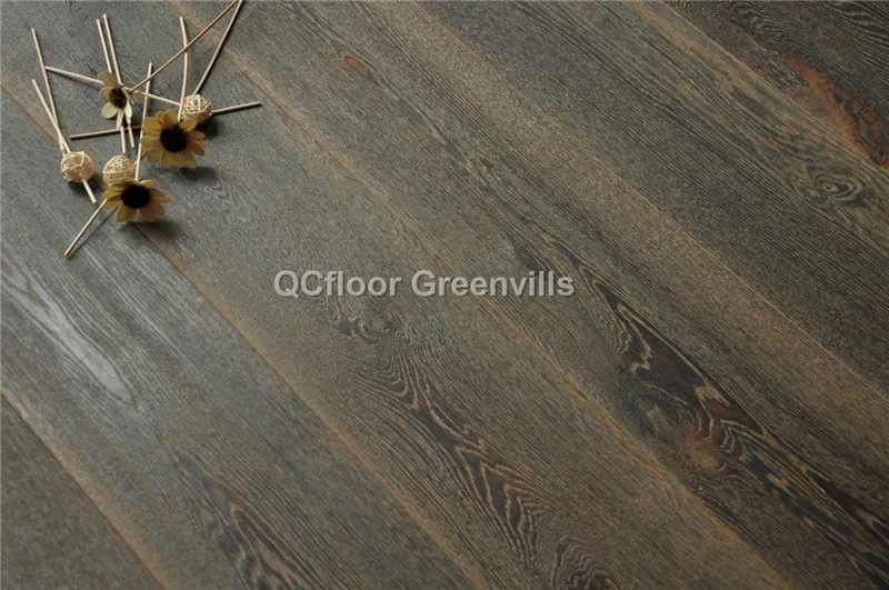 Oak Wood Flooring Fired Smoked Wood Wax Oiled Hard Brushed Rustic Wood Flooring Hardwood Floor