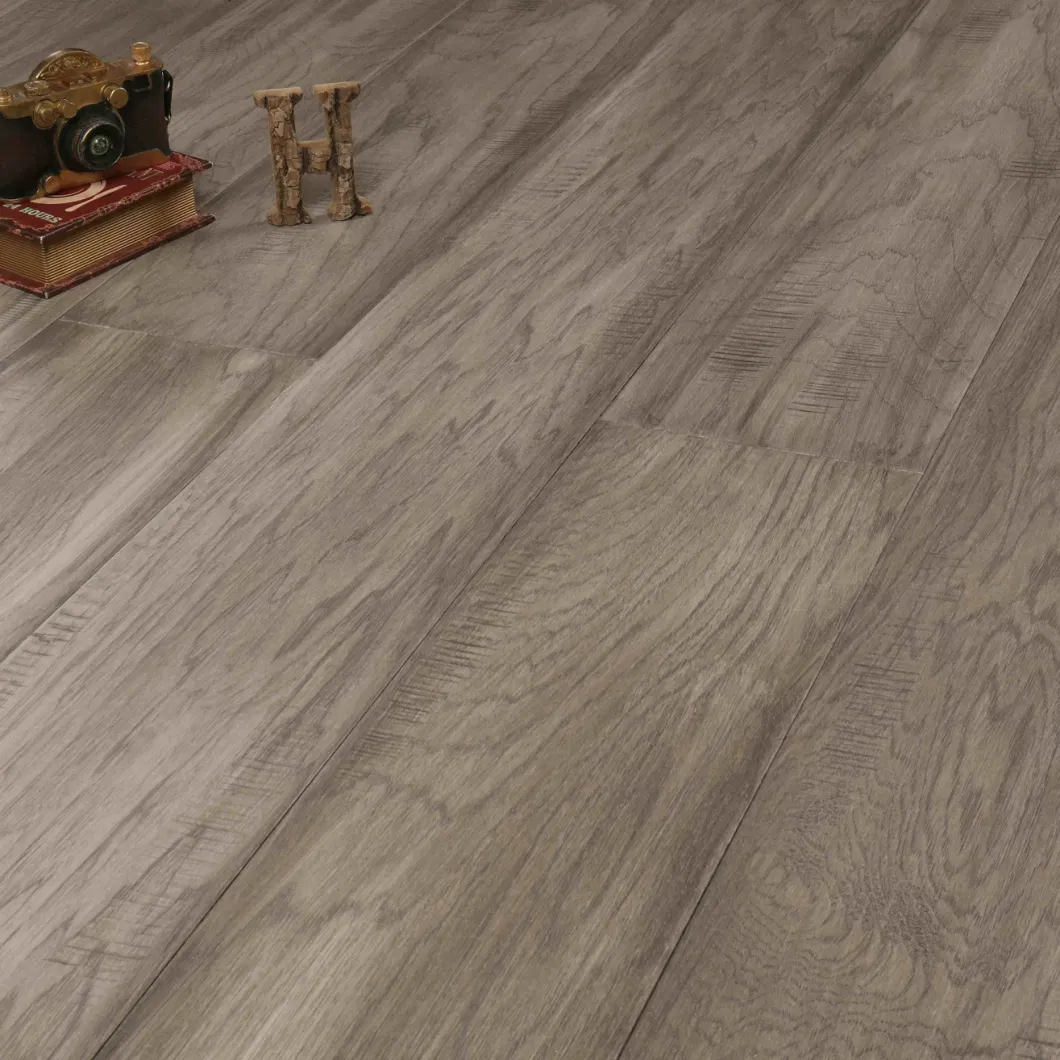 Glazed & Handscraped Finish Hickory Timber Engineered Hardwood Flooring