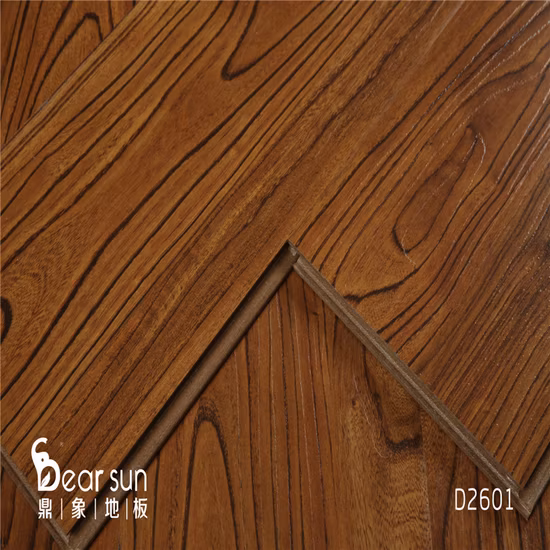 Parquet en bois dur multicouche de veines de teck